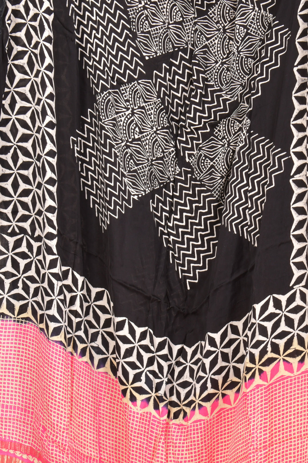 Maya Modal Silk Black Dupatta-Raas USA