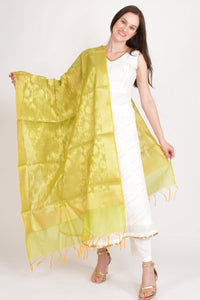 Meera Lime Banarasi Silk Dupatta RAAS