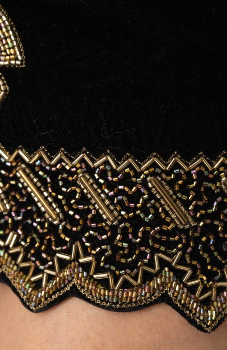 Mini Black Dress with Varli Hand Embroidery