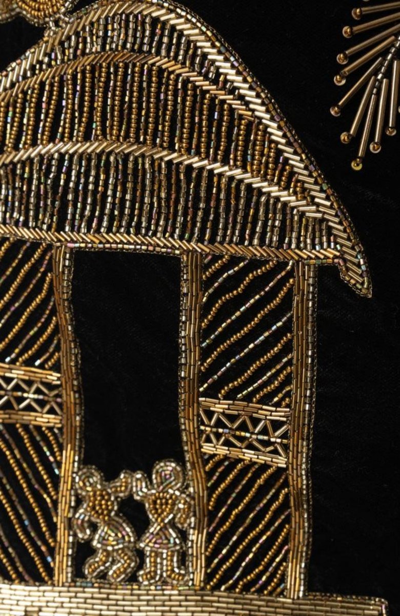 Mini Black Dress with Varli Hand Embroidery