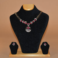 Minimalist Shade of Red Necklace Set FASHION JEWELRY RAAS
