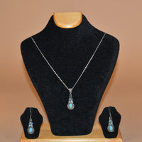 Minimalistic Blue Themed Necklace Set FASHION JEWELRY RAAS