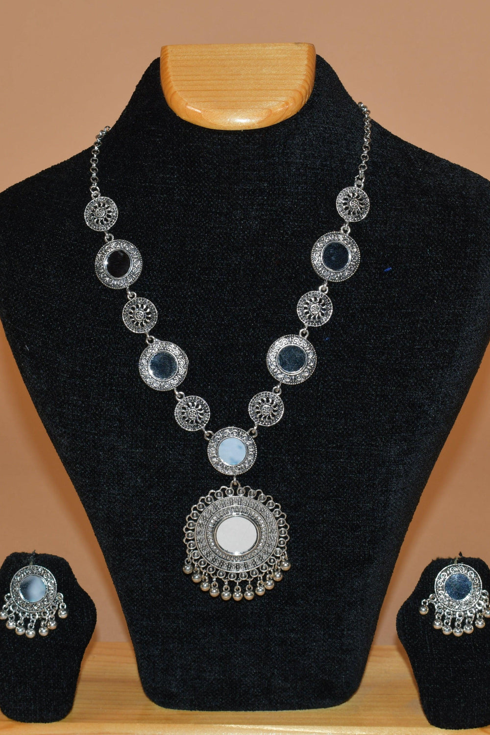 Mirror Work Necklace Set FASHION JEWELRY RAAS