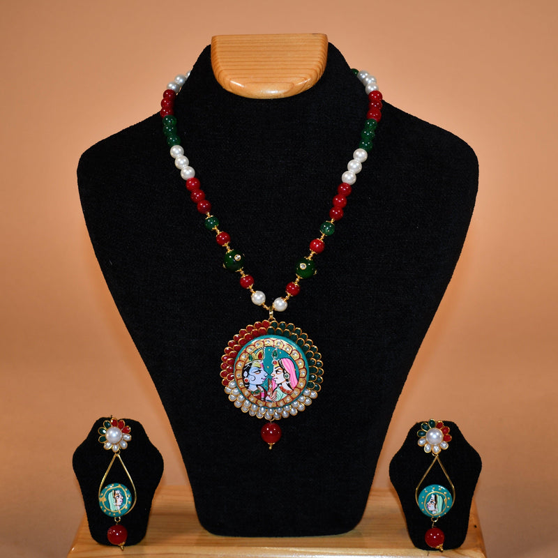 Mukunda Inspired Necklace Set FASHION JEWELRY RAAS