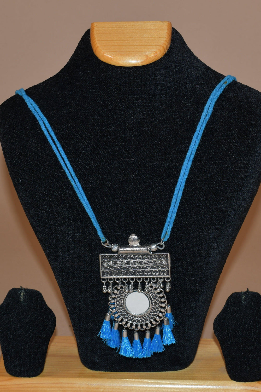 Multi String Oxidized Blue Necklace FASHION JEWELRY RAAS