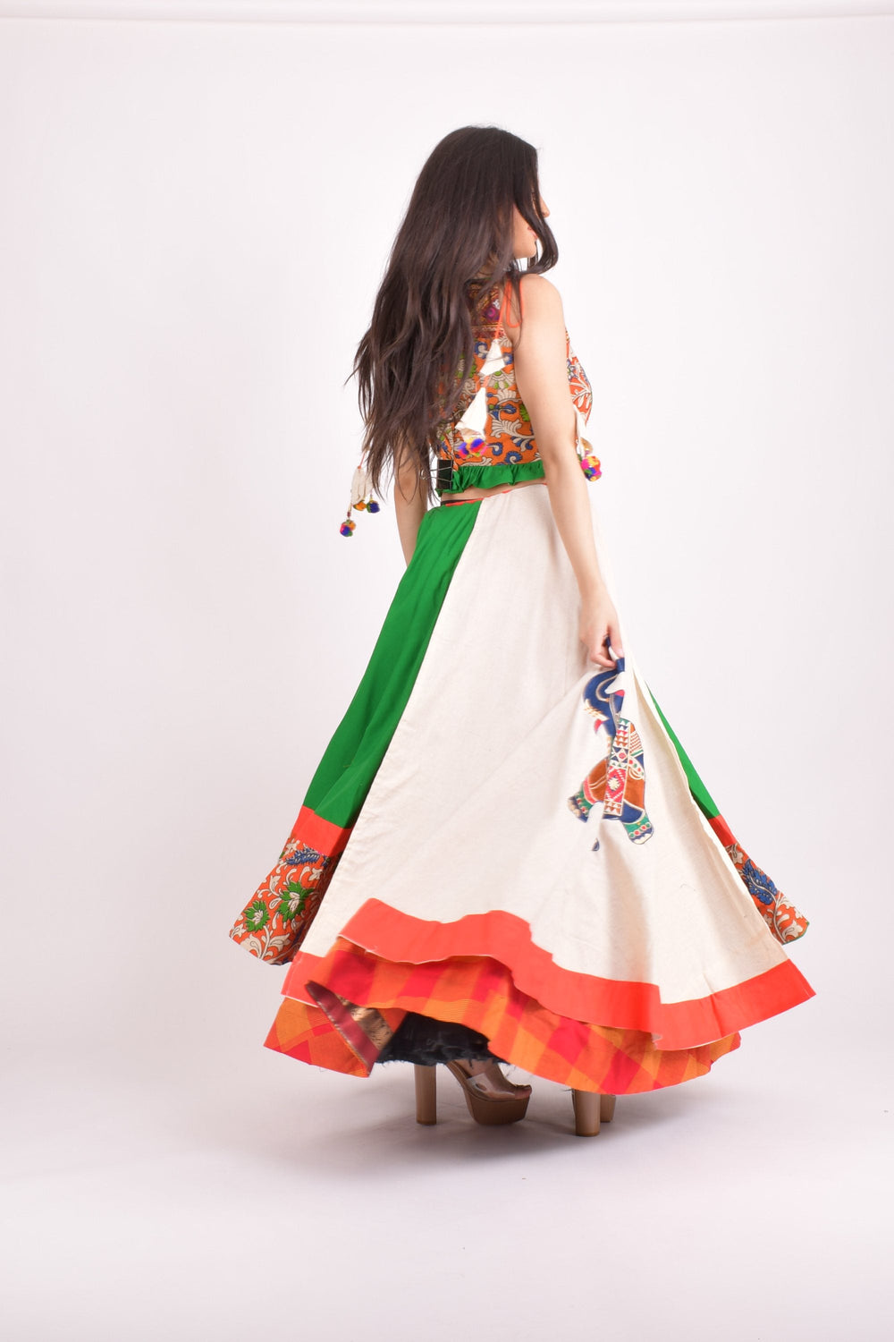 Multi color cotton chaniya choli set CHANIYA CHOLI RAAS