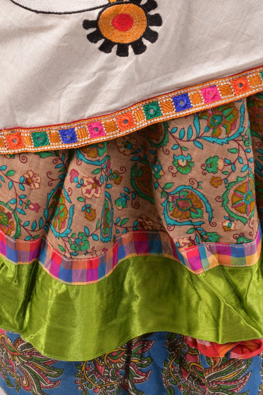 Multi color cotton layered chaniya choli set CHANIYA CHOLI RAAS