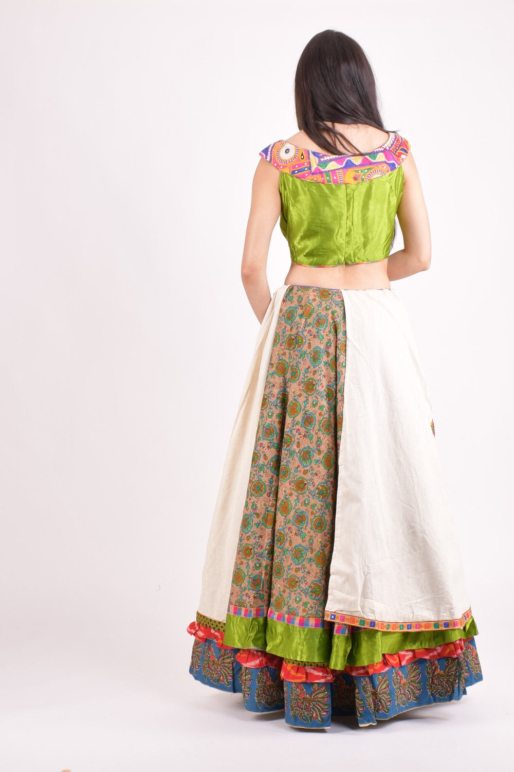 Multi color cotton layered chaniya choli set CHANIYA CHOLI RAAS
