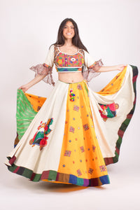Multi color cotton layered chaniya choli set CHANIYA CHOLI RAAS