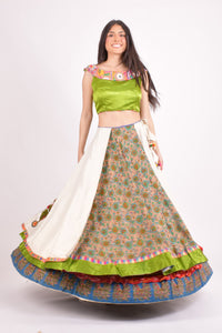Multi color cotton layered chaniya choli set CHANIYA CHOLI RAAS