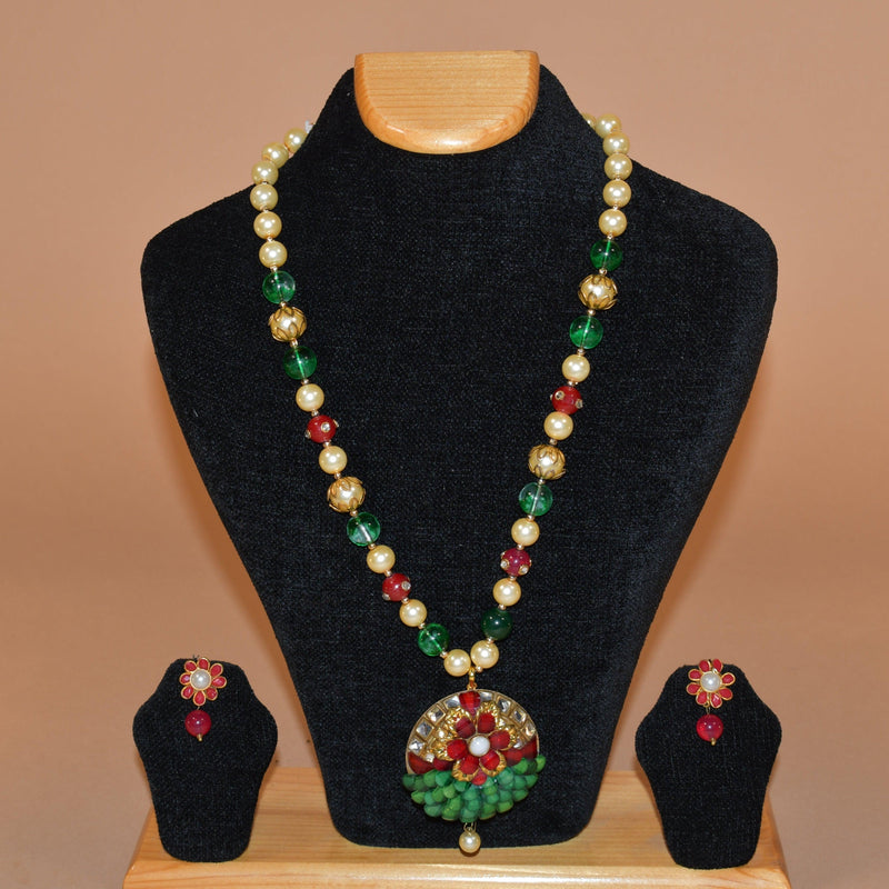 Multicolor Floral Necklace Set FASHION JEWELRY RAAS