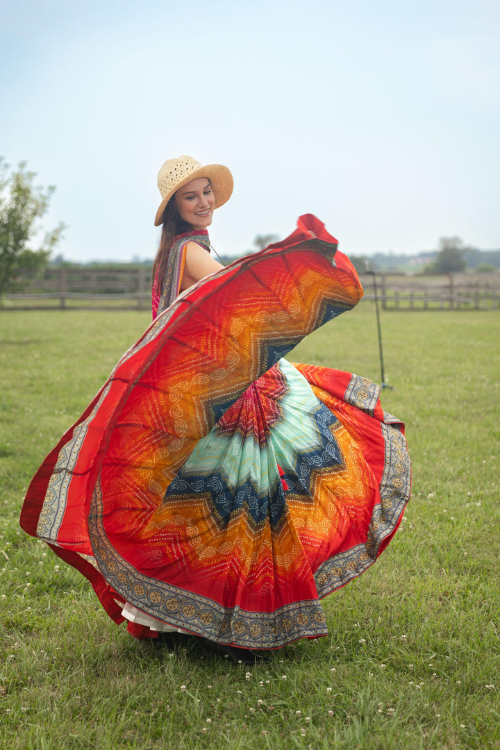 Multicolor Lehenga Choli Set Perfect for Weddings and Festivals-[comfort-first-design]-[lightweight]-Raas