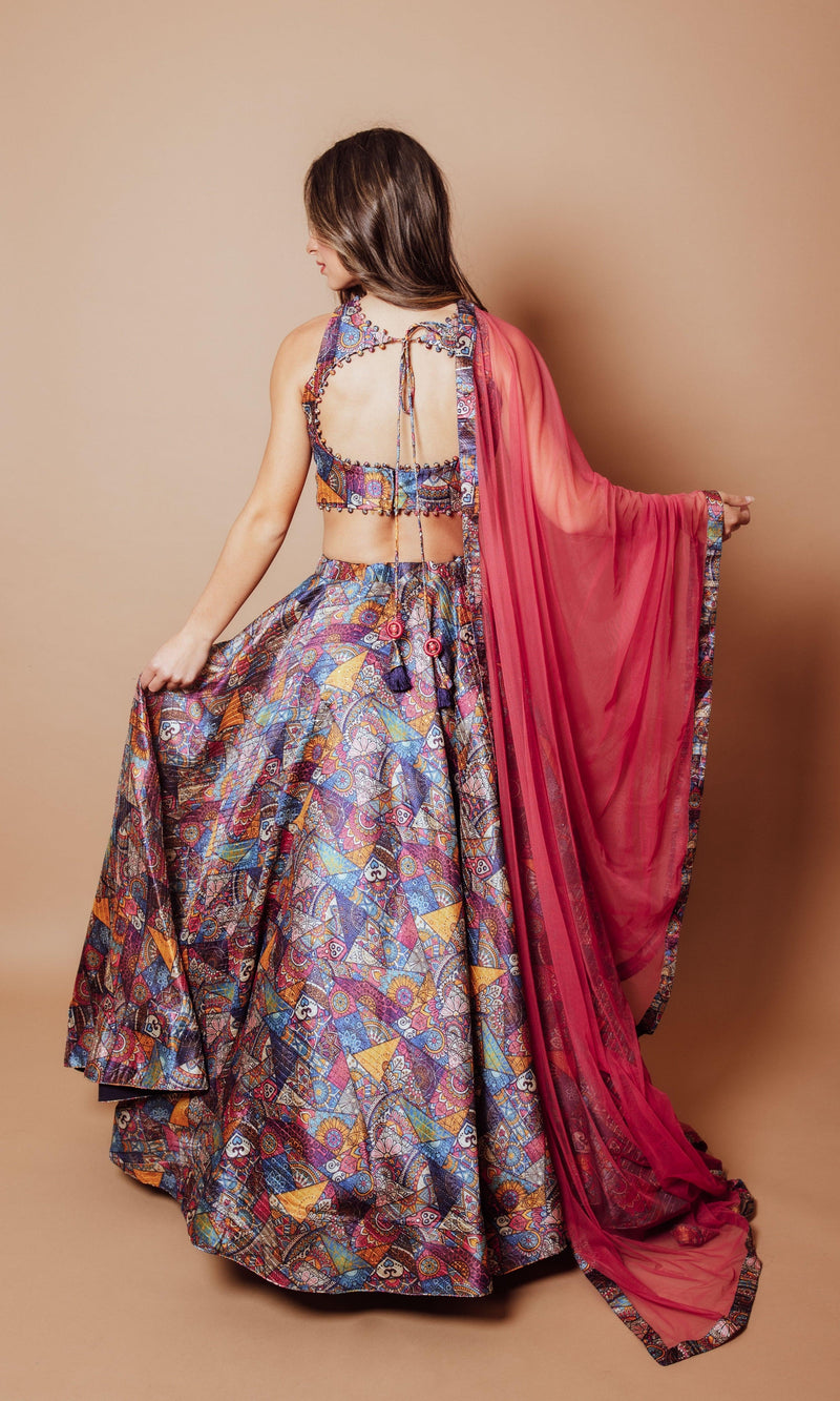 Multicolor Lehenga Choli Set Chaniya choli RAAS
