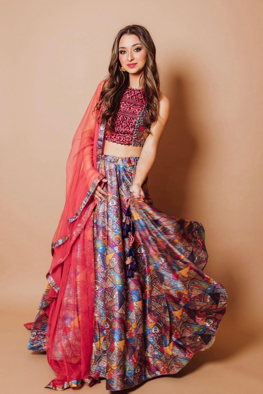 Multicolor Lehenga Choli Set Chaniya choli RAAS