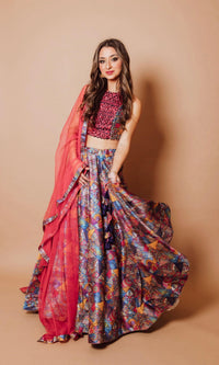 Multicolor Lehenga Choli Set Chaniya choli RAAS