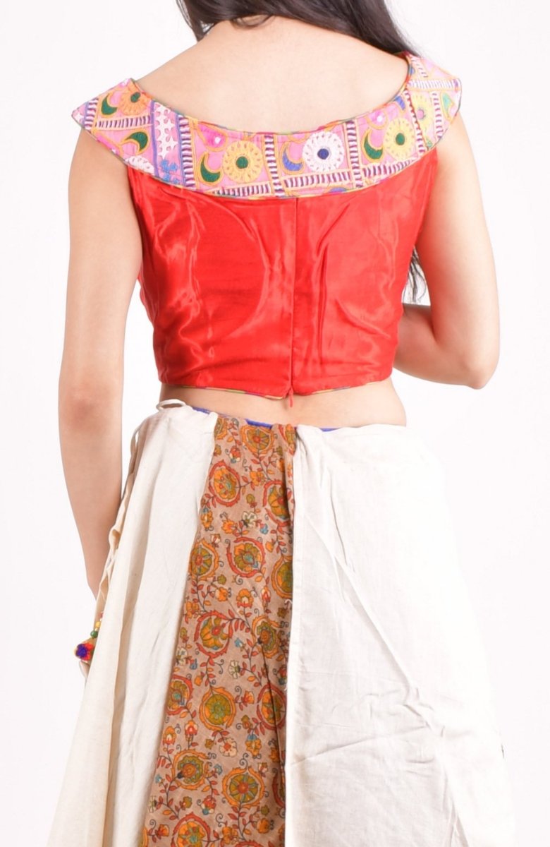 Multi Color Cotton Layered Chaniya Choli Set
