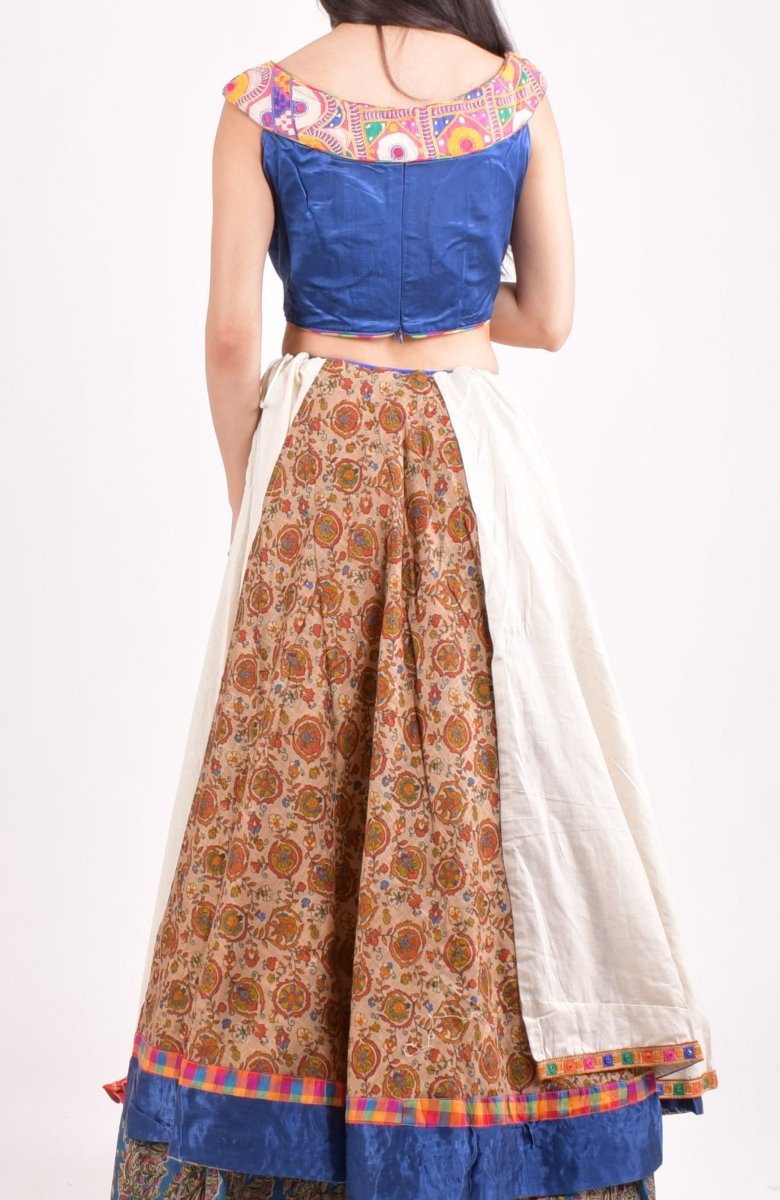 Multi color cotton silk chaniya choli set