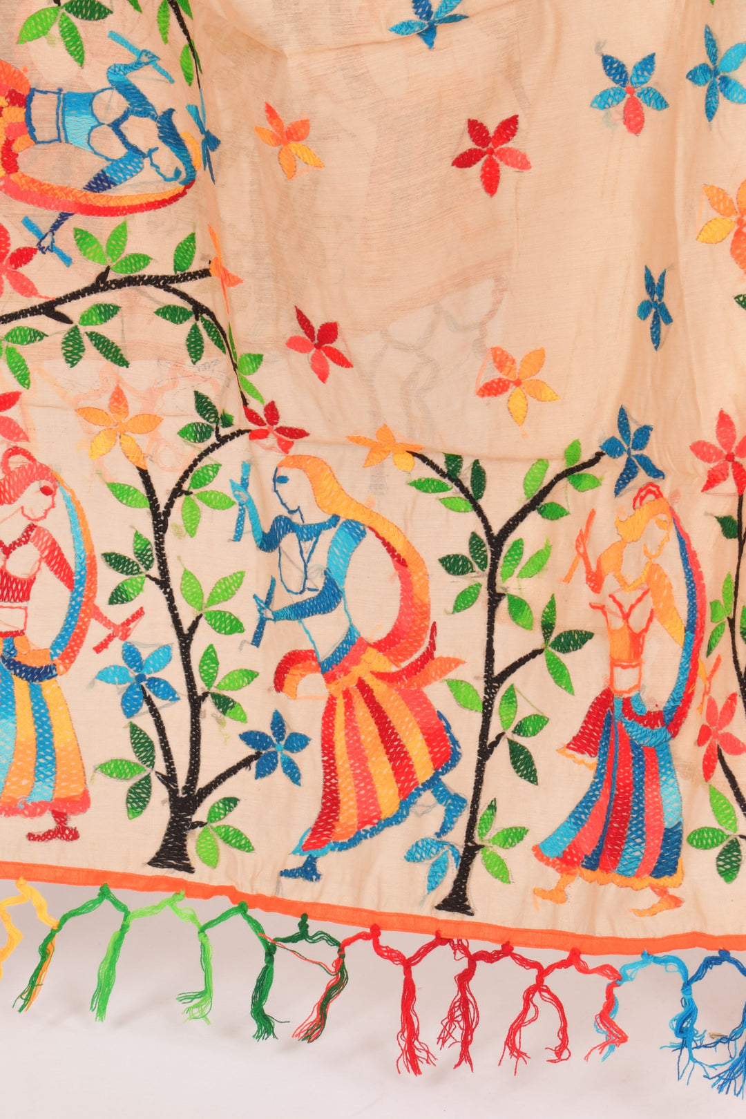 Myra Embroidered Navratri Motfi Dupatta-Raas USA