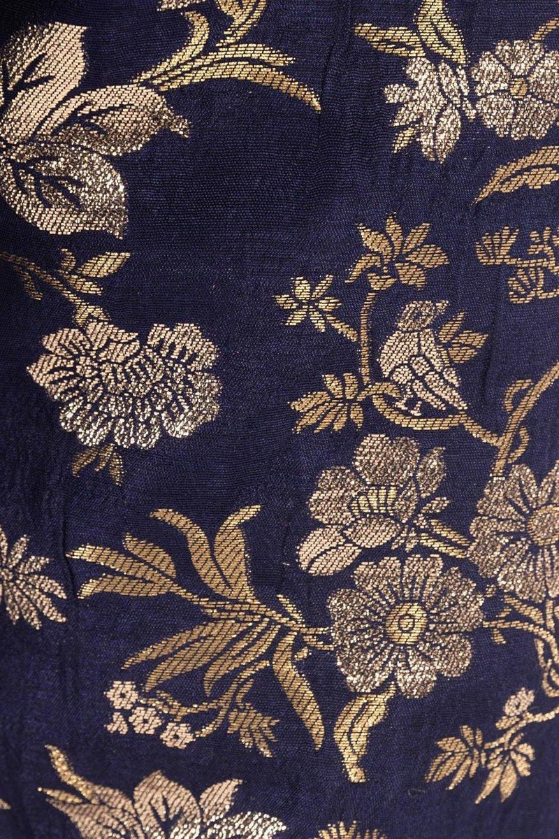 Navy Banarasi Georgette Salwar Kameez Suit-Raas