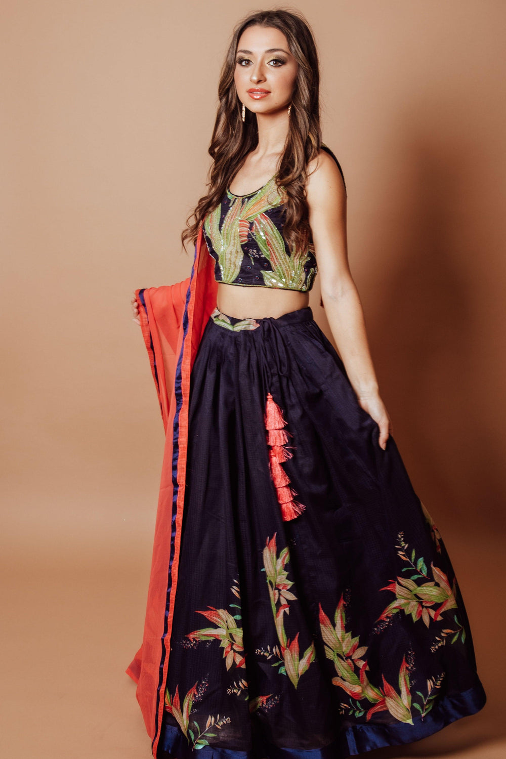 Navy Lehenga Choli Set Chaniya choli RAAS