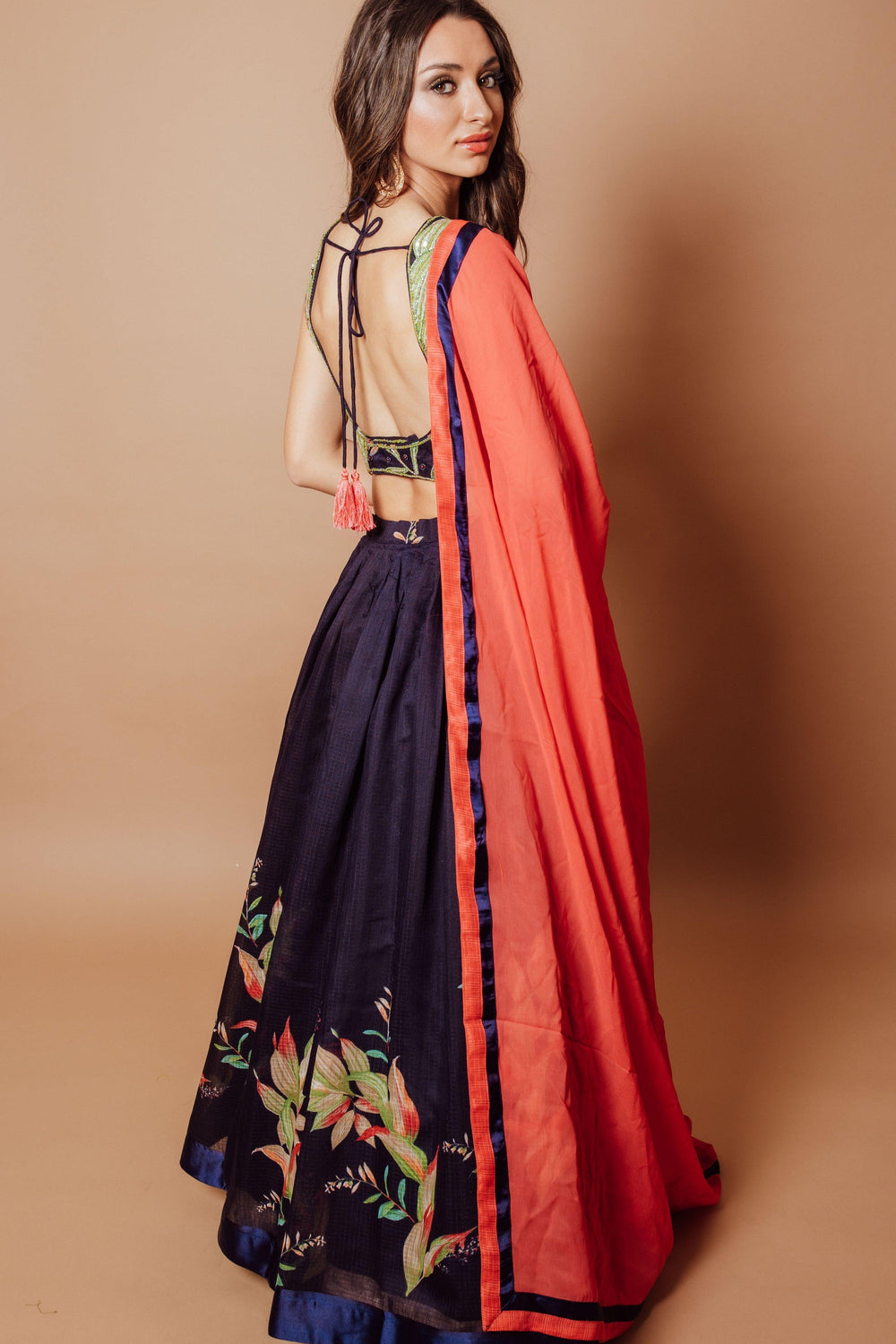 Navy Lehenga Choli Set Chaniya choli RAAS