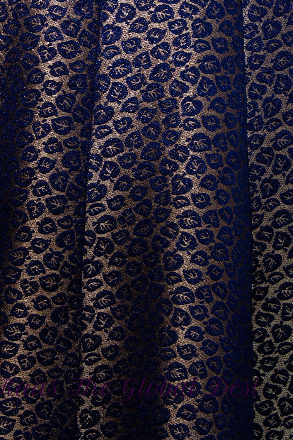 Navy Lehenga with Hand Embroidered Blouse-[comfort-first-design]-[lightweight]-Raas