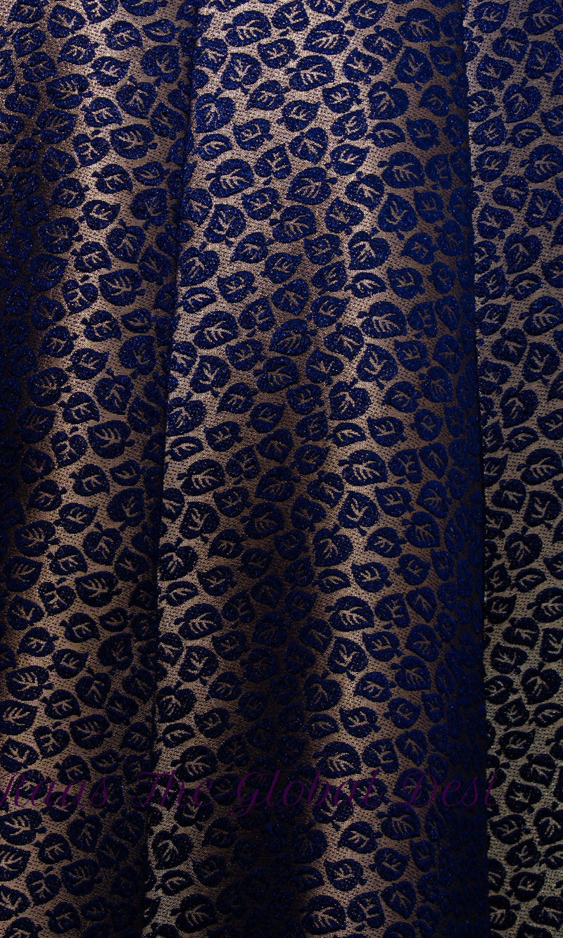 Navy Lehenga with Hand Embroidered Blouse-[comfort-first-design]-[lightweight]-Raas