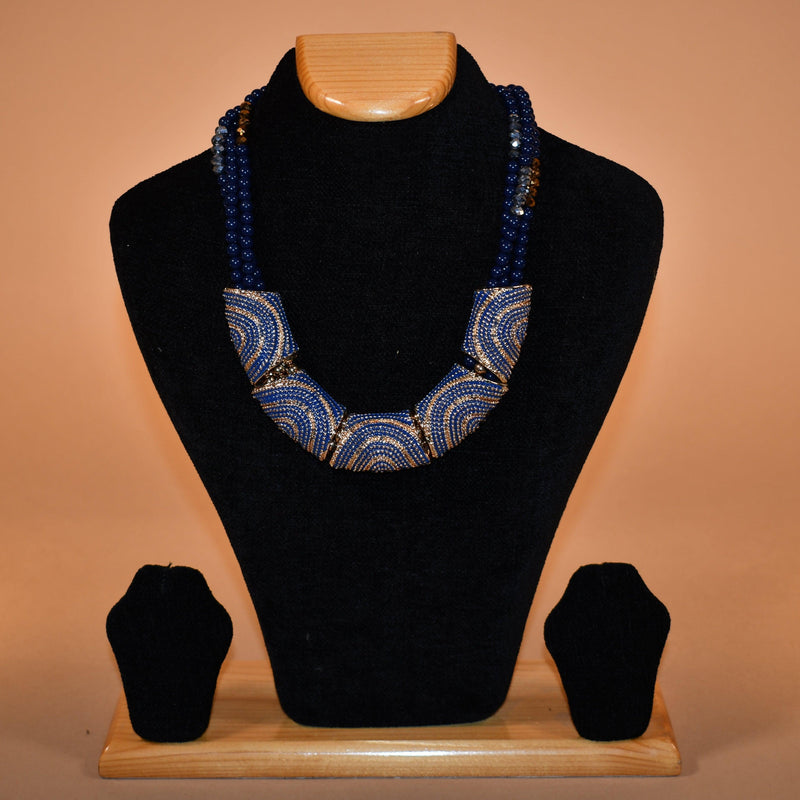 Navy Thick Necklace FASHION JEWELRY RAAS