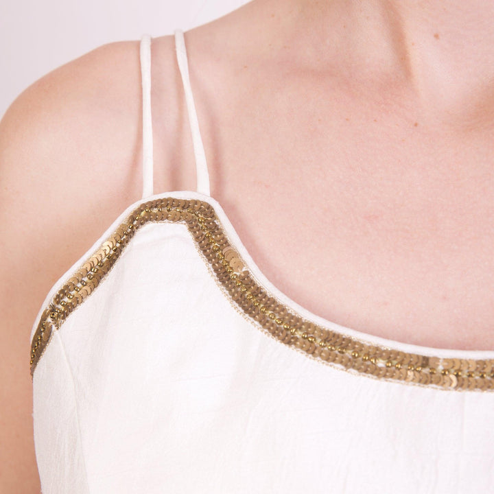 Neve Hand Embroidered White Blouse BLOUSE RAAS