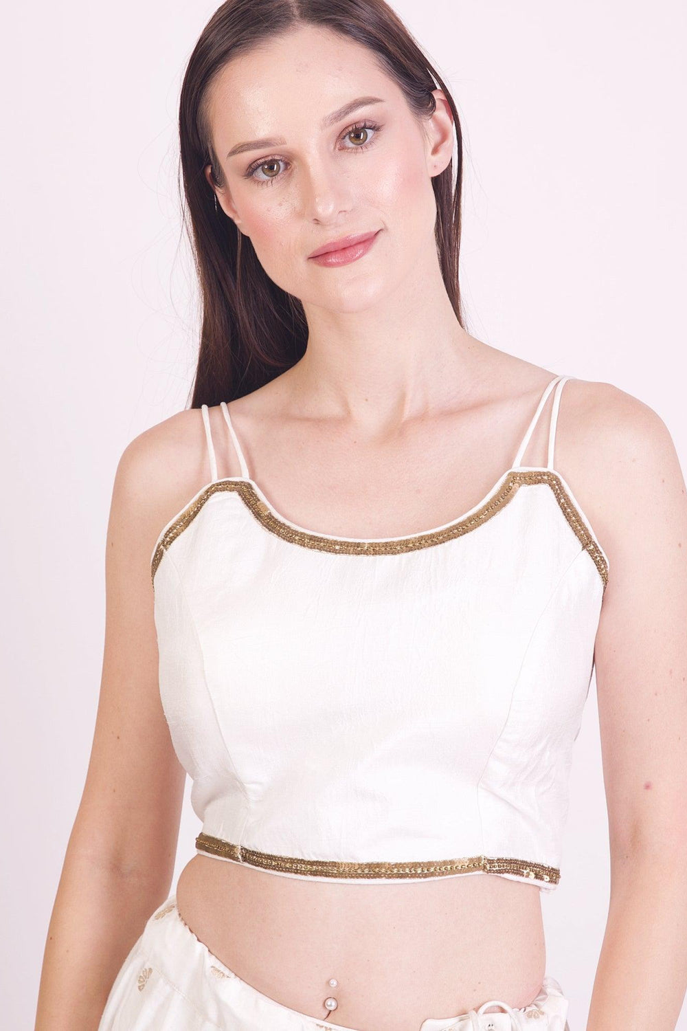Neve Hand Embroidered White Blouse BLOUSE RAAS
