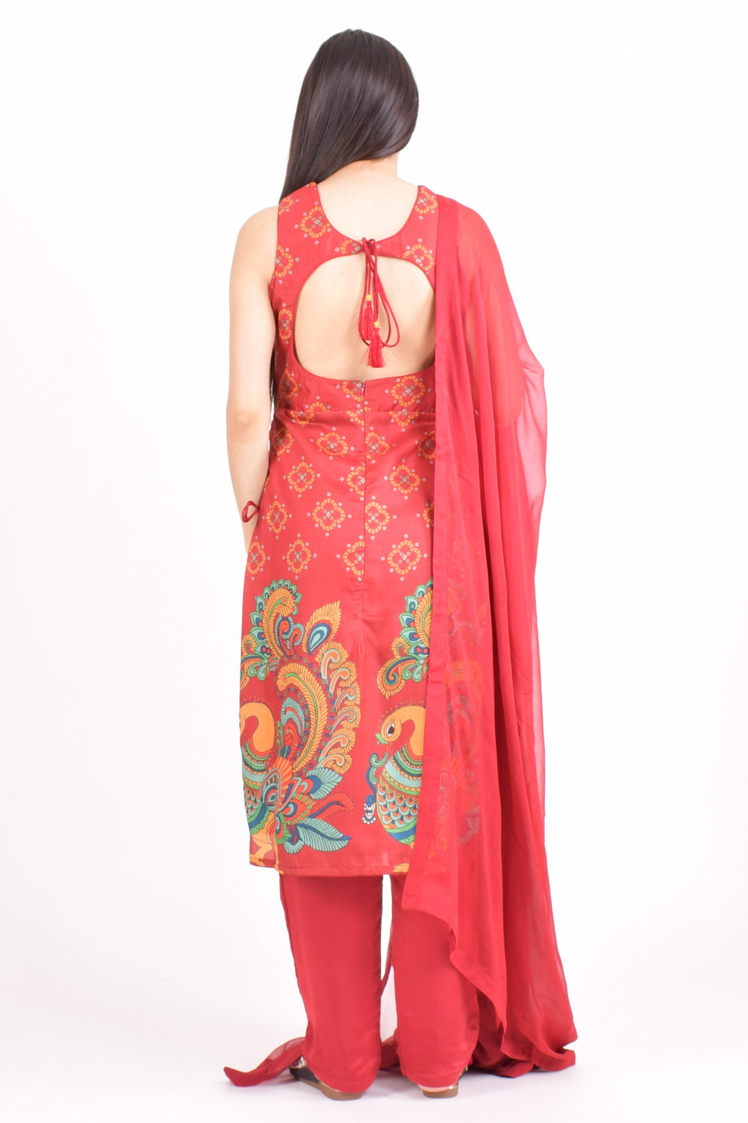 Noel Red Salwar Kameez-Raas