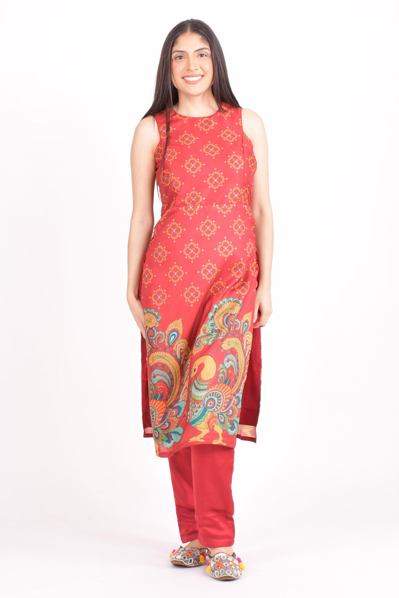 Noel Red Salwar Kameez-Raas