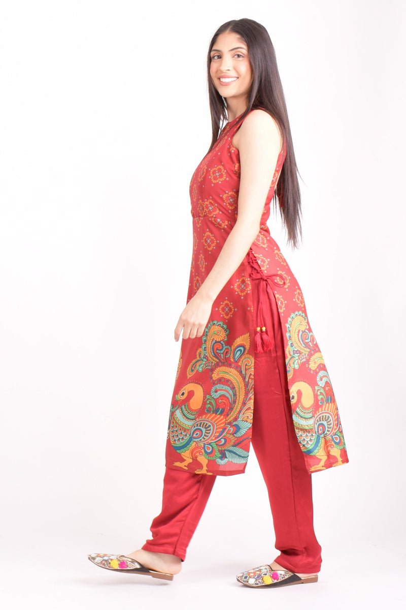 Noel Red Salwar Kameez-Raas