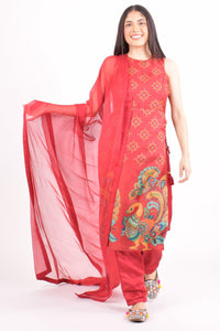 Noel Red Salwar Kameez-Raas
