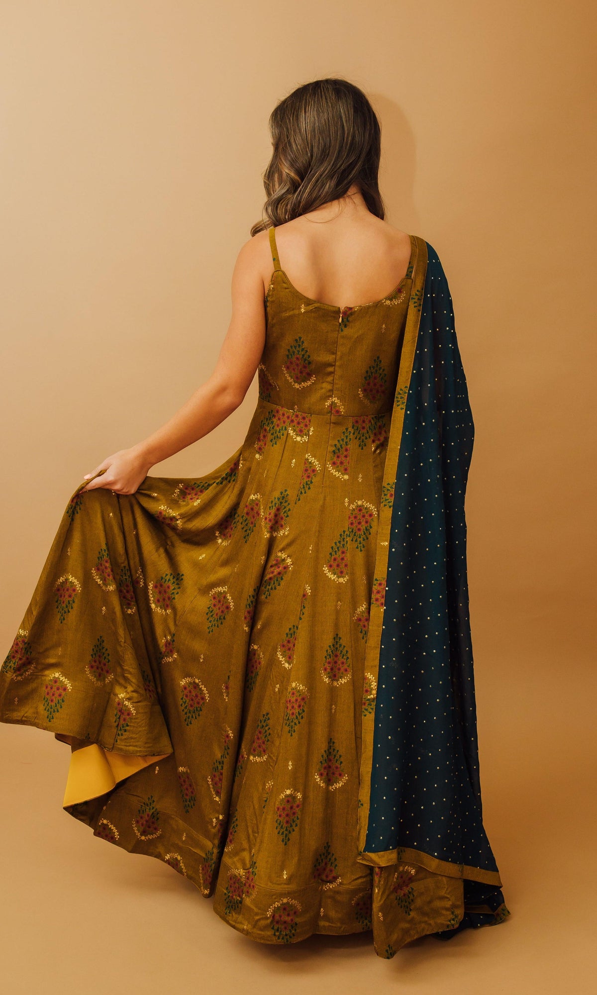 Olive A - Line Gown ANARKALI & GOWN RAAS