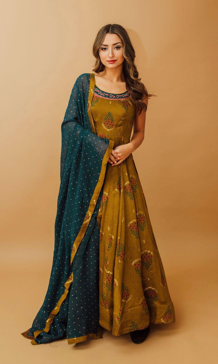 Olive A-Line Gown-Raas USA