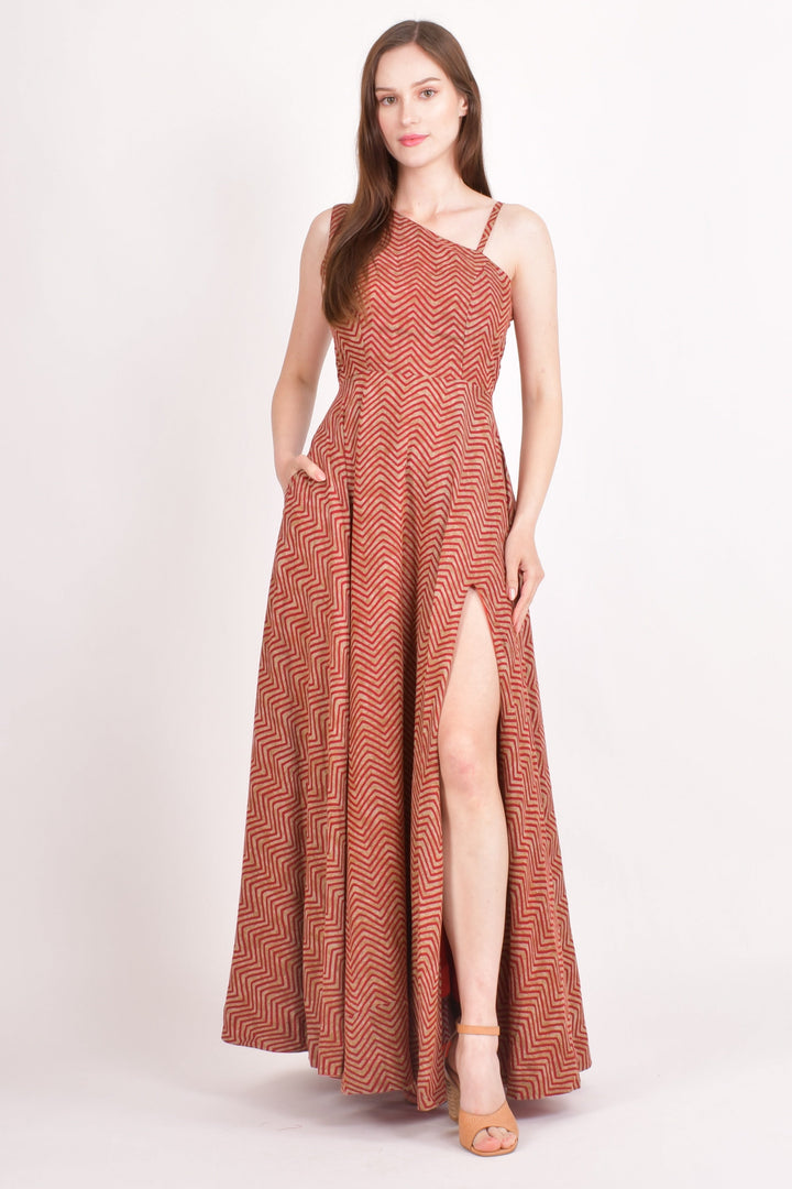 Orange Maxi Dress-Raas USA