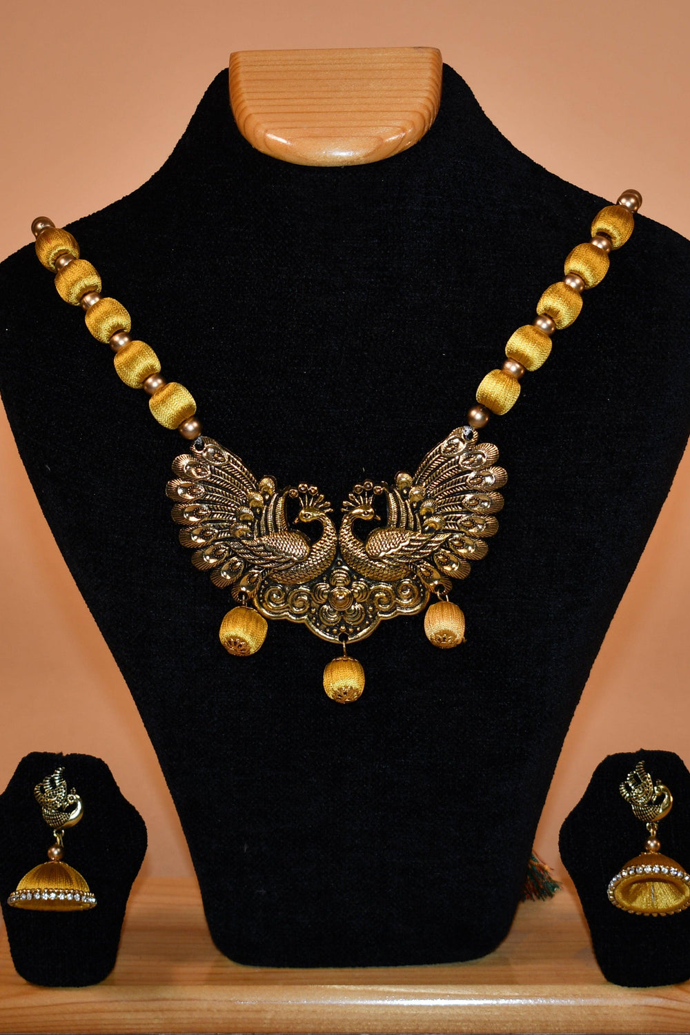 Oxidized & Beaded Necklace Set FASHION JEWELRY RAAS