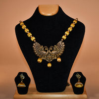 Oxidized & Beaded Necklace Set FASHION JEWELRY RAAS
