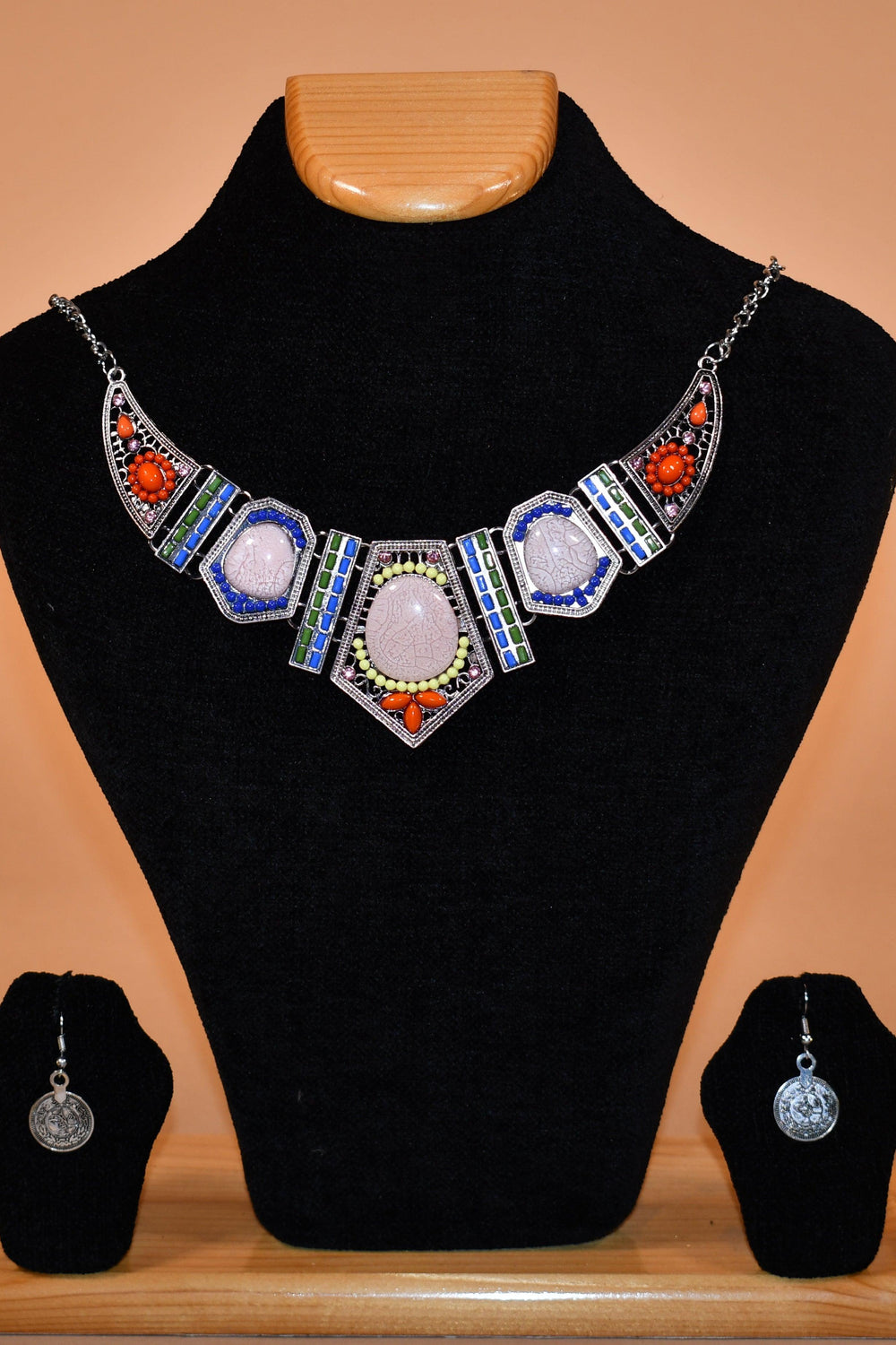 Oxidized Tribal Necklace Set FASHION JEWELRY RAAS