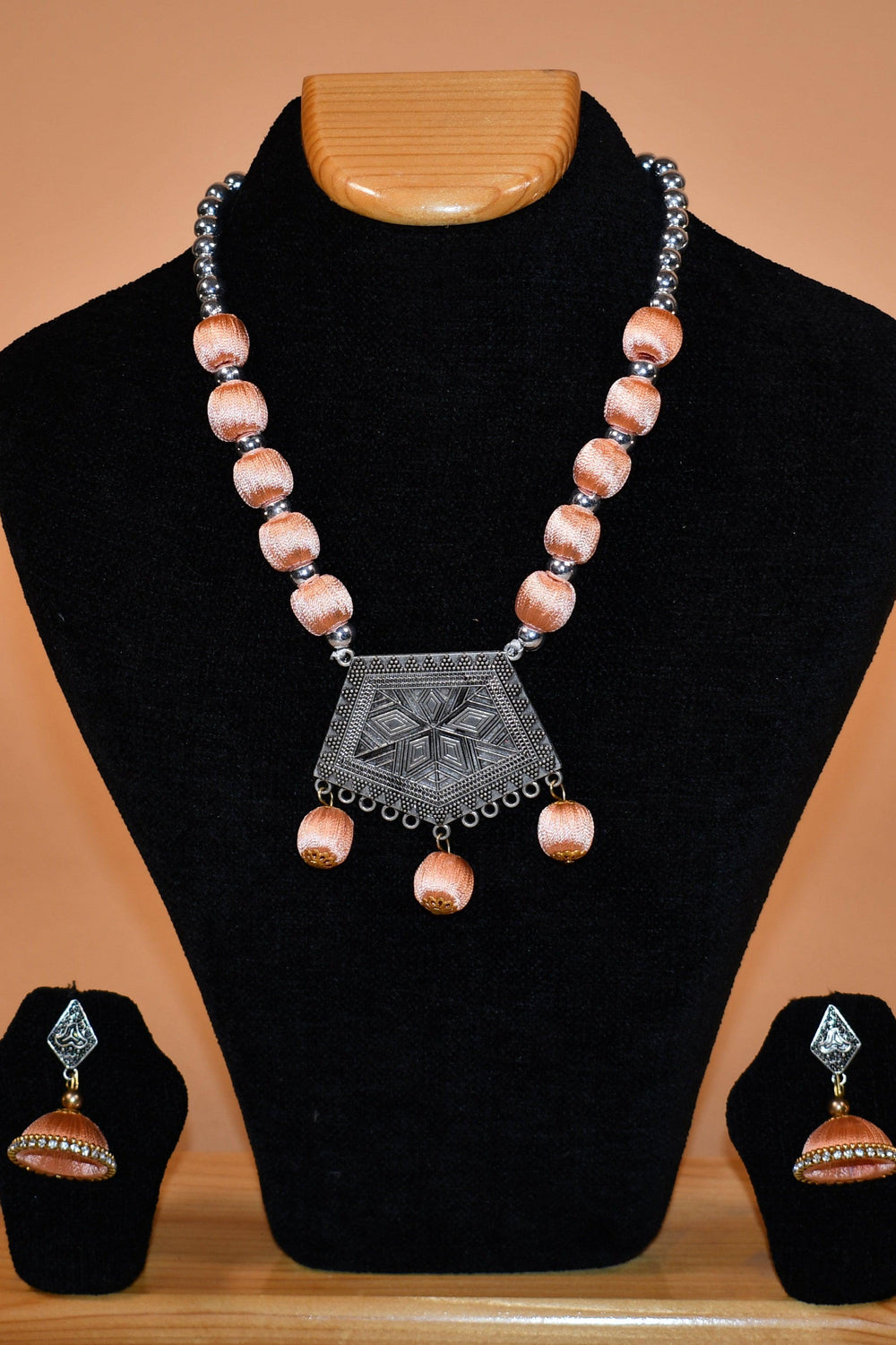Oxidized and Beaded Necklace Set FASHION JEWELRY RAAS