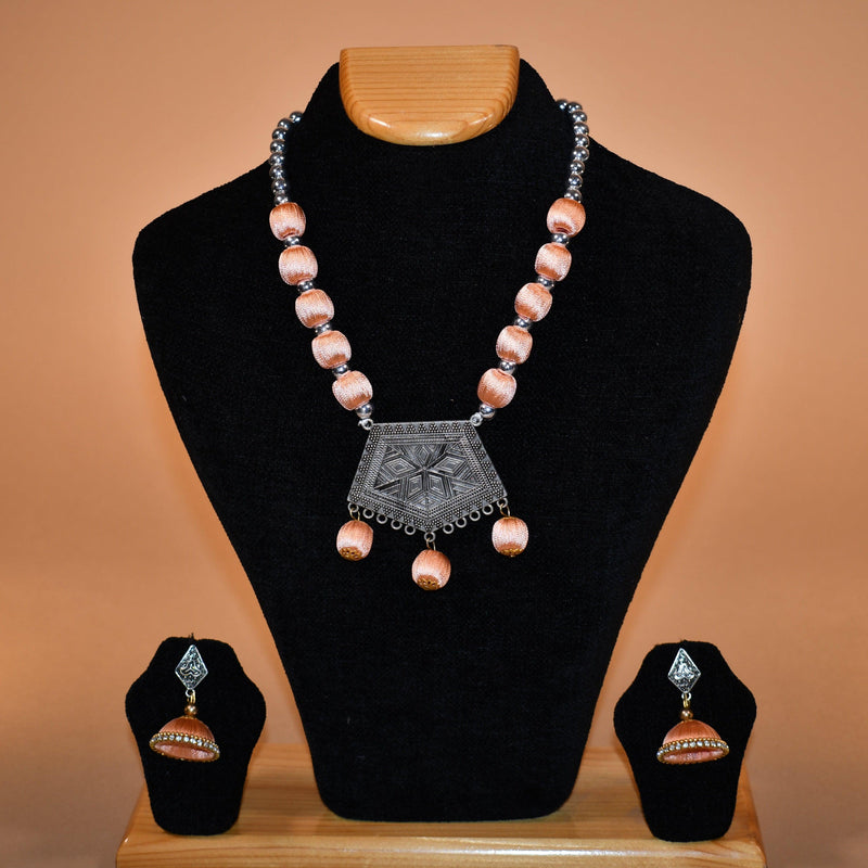 Oxidized and Beaded Necklace Set FASHION JEWELRY RAAS