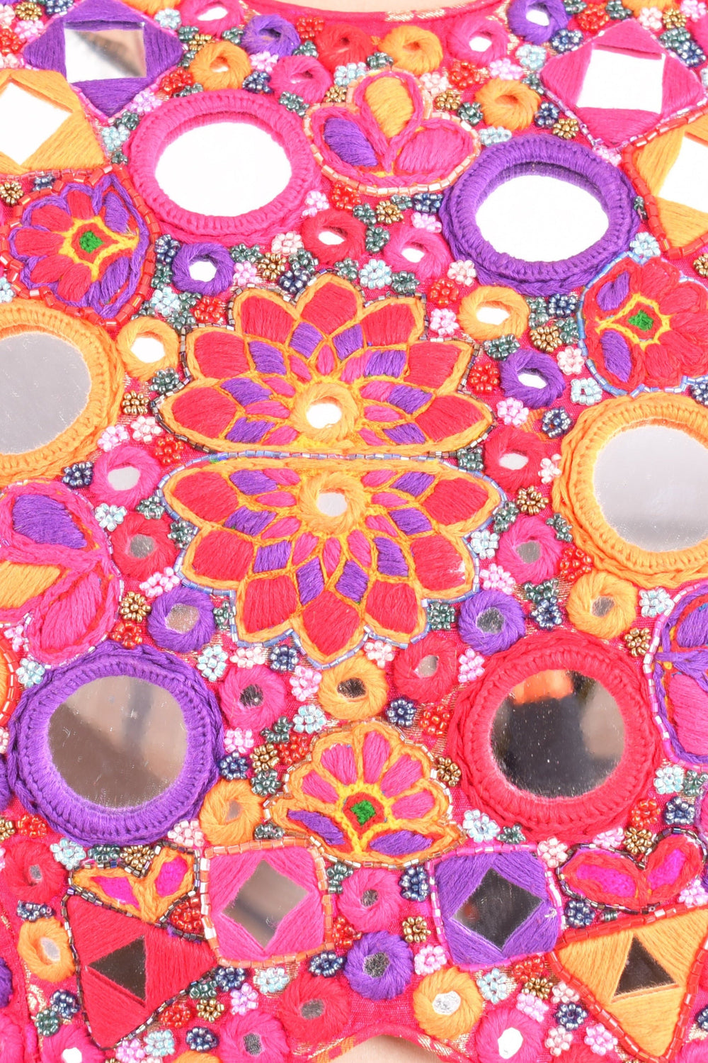 Pari Gaji Silk Bandhani Chaniya Choli-[mirror work]-Raas
