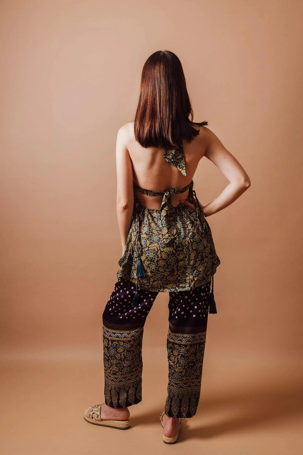 Paula Co - Ord Set with Hand - Blocked Ajrakh Print Coordinate set RAAS
