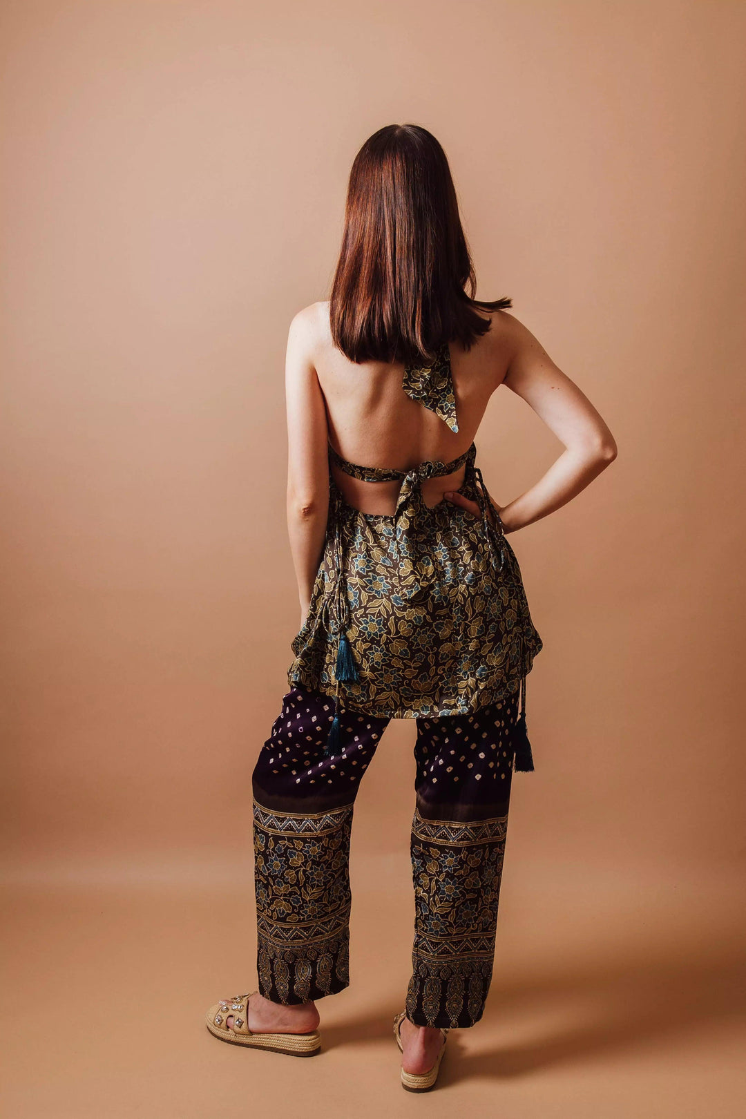 Paula Co-Ord Set with Hand-Blocked Ajrakh Print-Raas USA