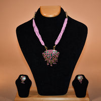 Pink Heart Shaped Necklace Set FASHION JEWELRY RAAS