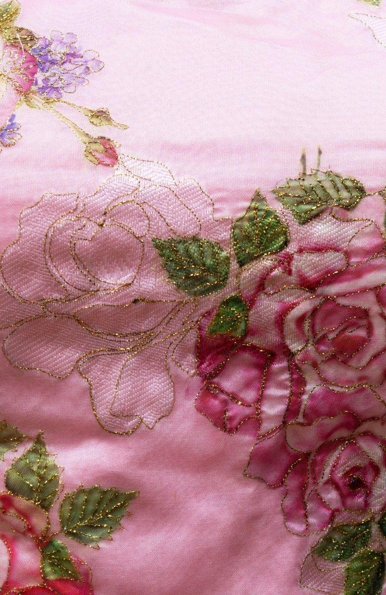 Pink Organza Silk Lehenga Choli-[mehendi outfit]-Raas