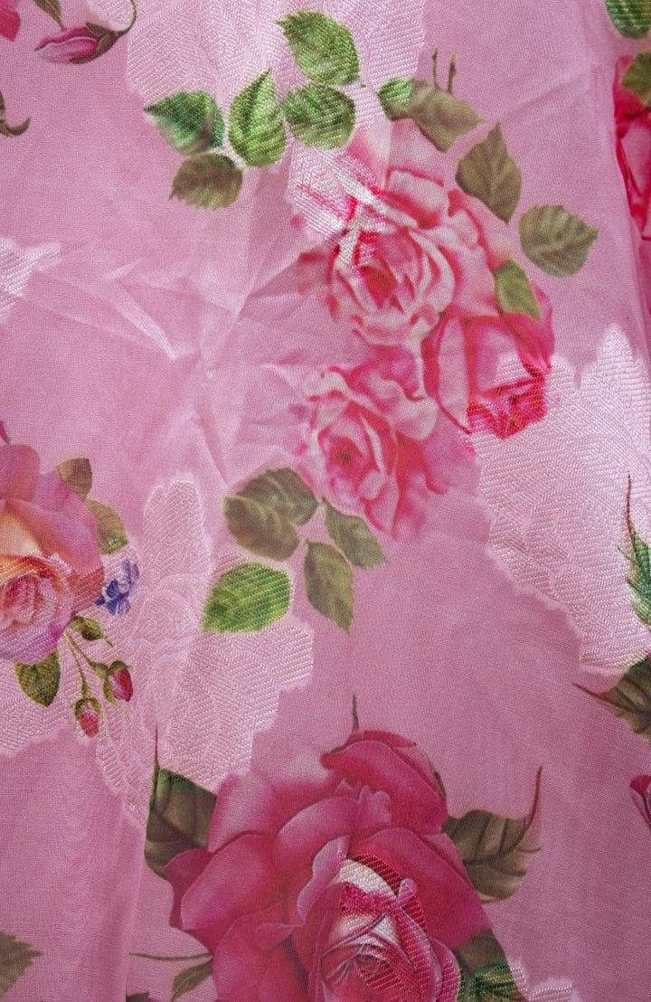 Pink Organza Silk Lehenga Choli-[mehendi outfit]-Raas