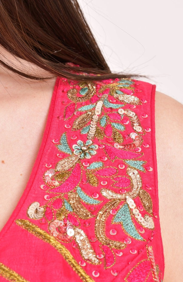 Pista Banarasi Lehenga Set-[mehendi outfit]-Raas