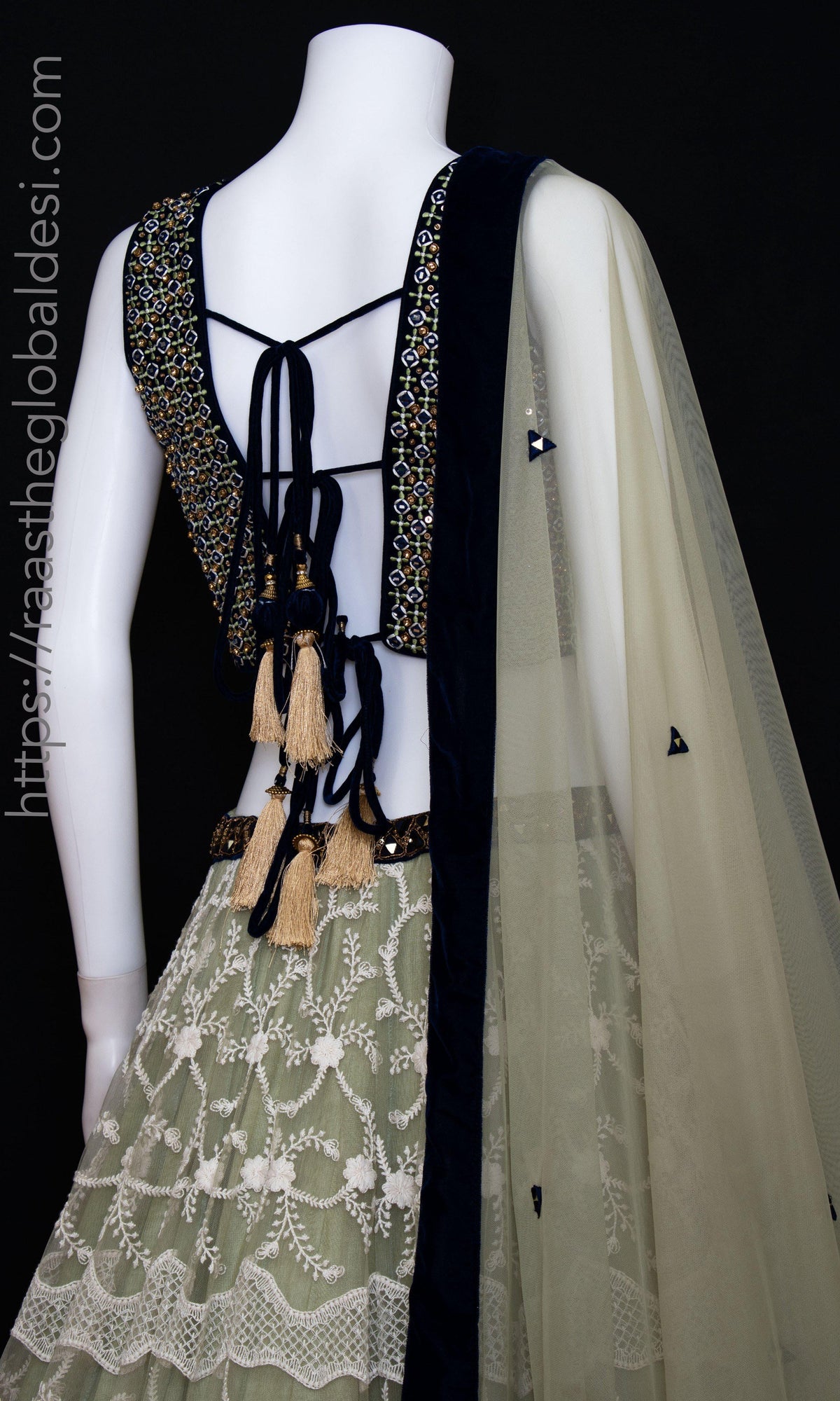Pista Lehenga Choli with Heavy Embroidery lehenga choli RAAS